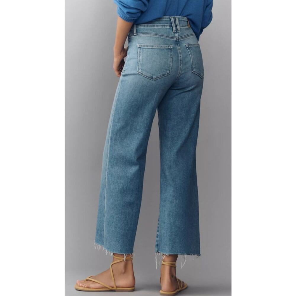 PAIGE Anessa High-Rise Crop Wide-Leg Jeans size 28 - Picture 2 of 10